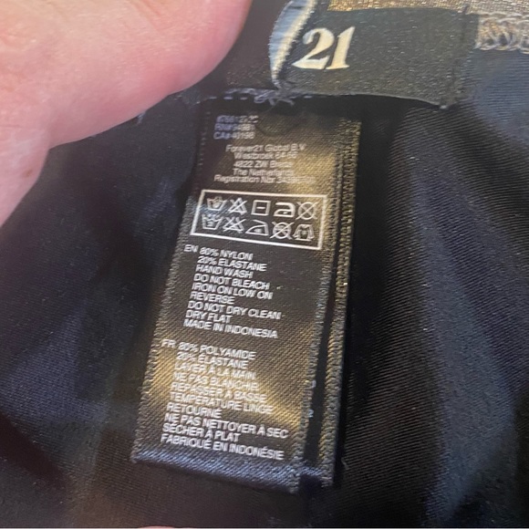 Forever 21 pewter leggings GUC SZ L, nylon elastane blend, very stretchy - Picture 11 of 11